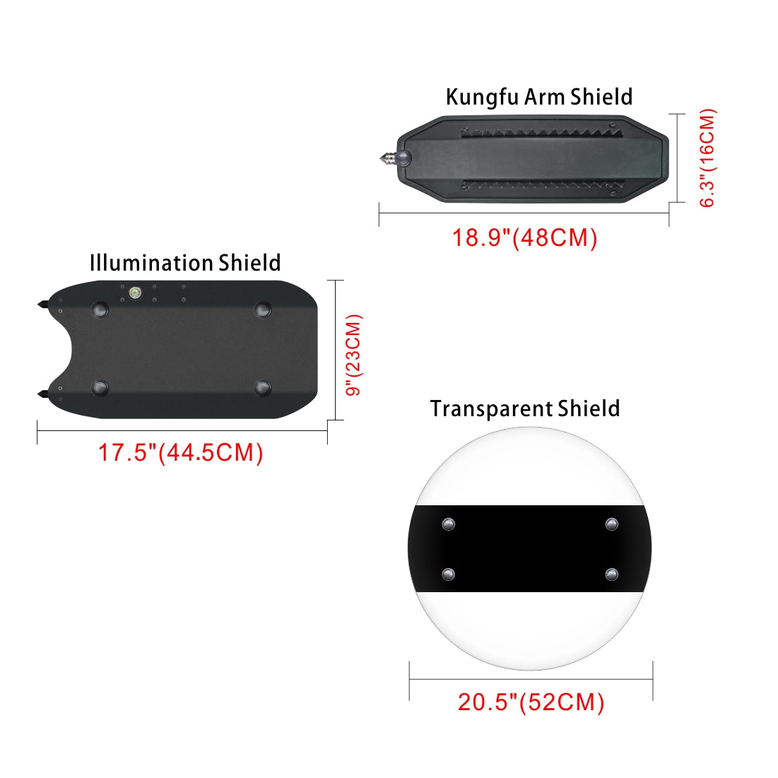 Shindn Home Defence Weapons Lightweight Tactical & Self Defense Riot Shield  Real, With Tungsten Tip Metal Arm Shield,melee weapons metal shield